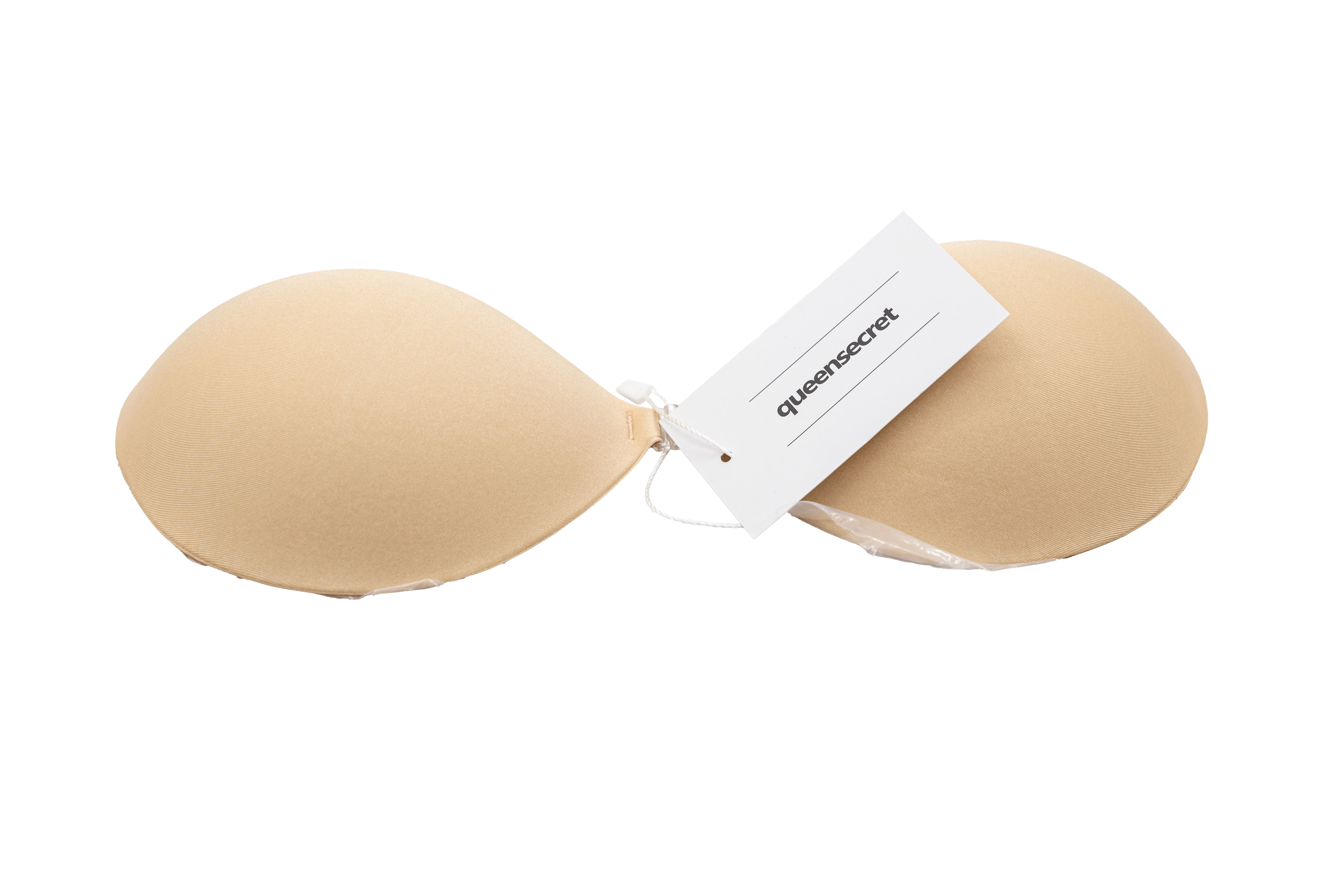 queensecret Adhesive Bra, Push up Strapless Self Adhesive Bra, Invisible Silicone Bra for Backless Dress Nude Color